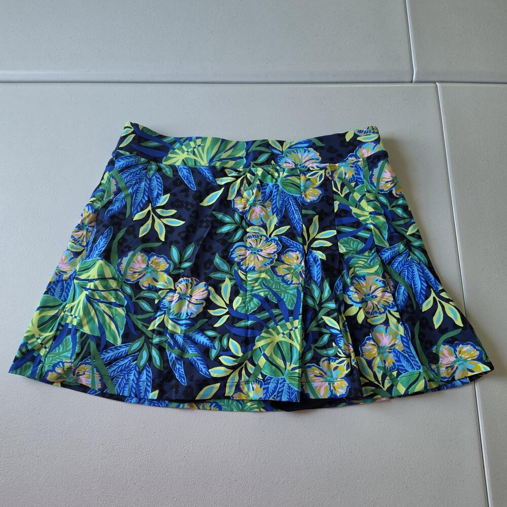 Lilly Pulitzer Skort Womens Large Multicolor Luxletic Floral Built In Shorts